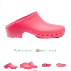 New Hot Pink Calzuro Clogs without holes!